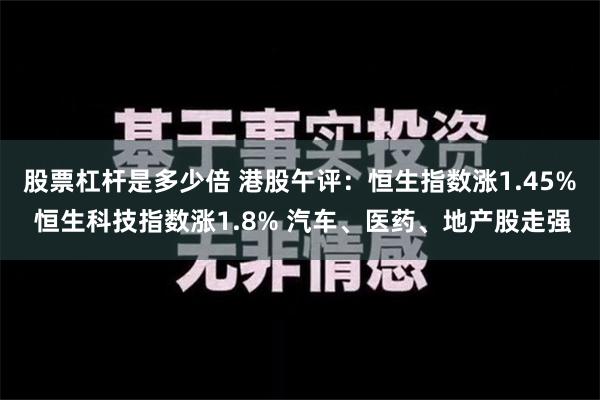 股票杠杆是多少倍 港股午评：恒生指数涨1.45% 恒生科技指数涨1.8% 汽车、医药、地产股走强