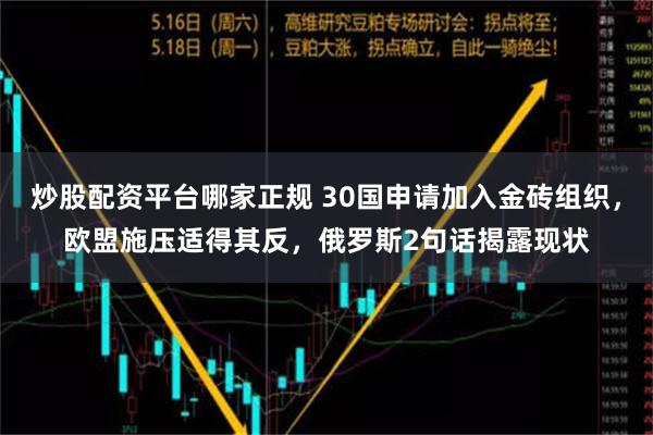 炒股配资平台哪家正规 30国申请加入金砖组织，欧盟施压适得其反，俄罗斯2句话揭露现状