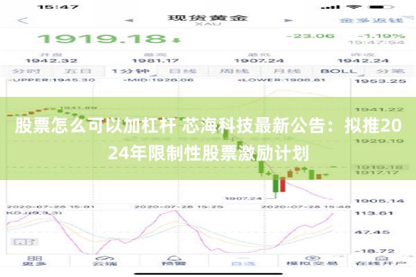 股票怎么可以加杠杆 芯海科技最新公告：拟推2024年限制性股票激励计划